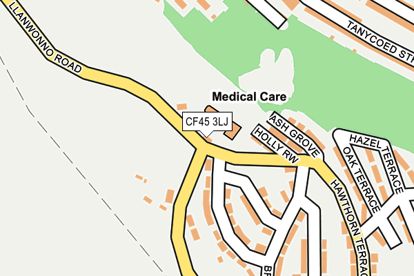 CF45 3LJ map - OS OpenMap – Local (Ordnance Survey) CF45 3LJ map - OS OpenMap – Local (Ordnance Survey)