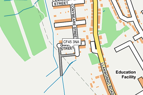 CF45 3NA map - OS OpenMap – Local (Ordnance Survey) CF45 3NA map - OS OpenMap – Local (Ordnance Survey)