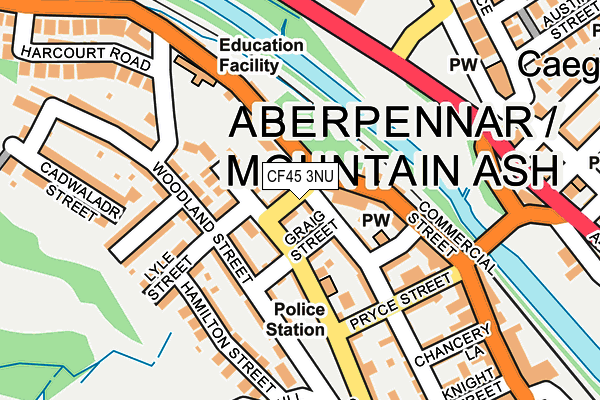 CF45 3NU map - OS OpenMap – Local (Ordnance Survey) CF45 3NU map - OS OpenMap – Local (Ordnance Survey)