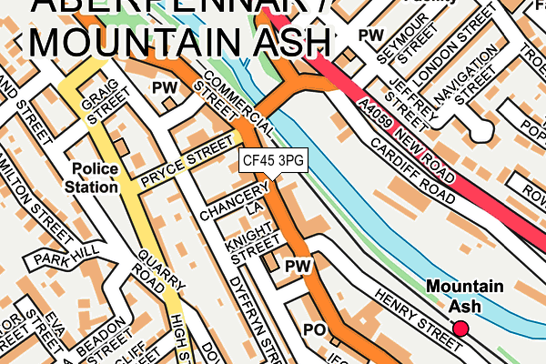 CF45 3PG map - OS OpenMap – Local (Ordnance Survey)