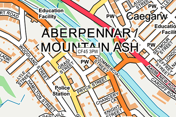 CF45 3PW map - OS OpenMap – Local (Ordnance Survey) CF45 3PW map - OS OpenMap – Local (Ordnance Survey)