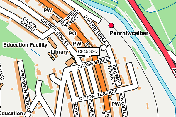 CF45 3SQ map - OS OpenMap – Local (Ordnance Survey) CF45 3SQ map - OS OpenMap – Local (Ordnance Survey)