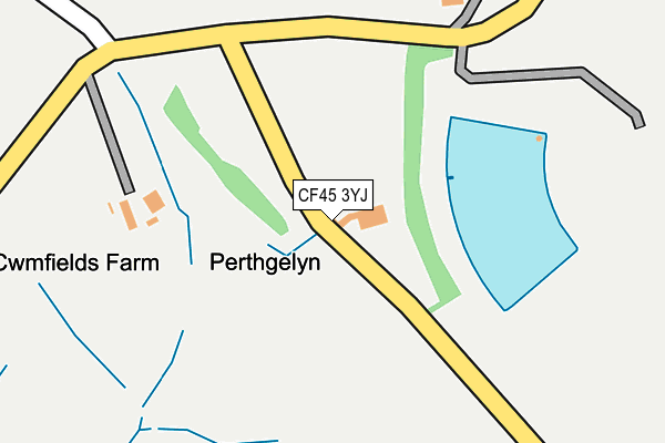 CF45 3YJ map - OS OpenMap – Local (Ordnance Survey) CF45 3YJ map - OS OpenMap – Local (Ordnance Survey)