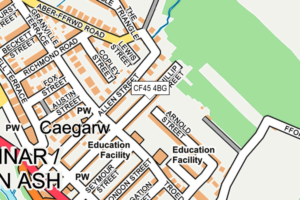 CF45 4BG map - OS OpenMap – Local (Ordnance Survey) CF45 4BG map - OS OpenMap – Local (Ordnance Survey)