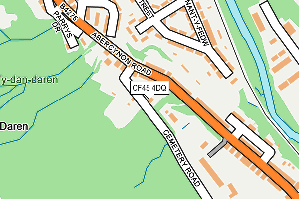 CF45 4DQ map - OS OpenMap – Local (Ordnance Survey) CF45 4DQ map - OS OpenMap – Local (Ordnance Survey)