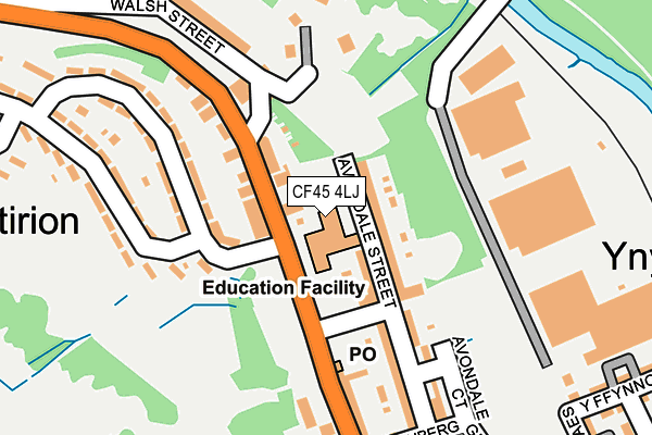 CF45 4LJ map - OS OpenMap – Local (Ordnance Survey) CF45 4LJ map - OS OpenMap – Local (Ordnance Survey)