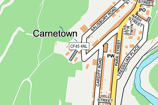 CF45 4NL map - OS OpenMap – Local (Ordnance Survey) CF45 4NL map - OS OpenMap – Local (Ordnance Survey)