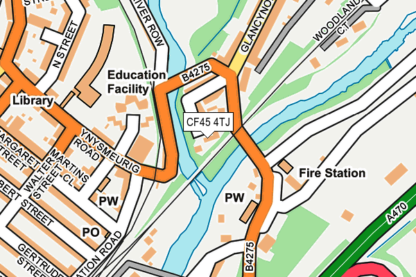 CF45 4TJ map - OS OpenMap – Local (Ordnance Survey) CF45 4TJ map - OS OpenMap – Local (Ordnance Survey)
