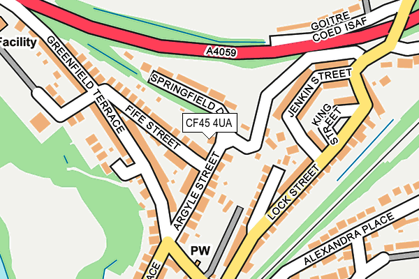 CF45 4UA map - OS OpenMap – Local (Ordnance Survey) CF45 4UA map - OS OpenMap – Local (Ordnance Survey)