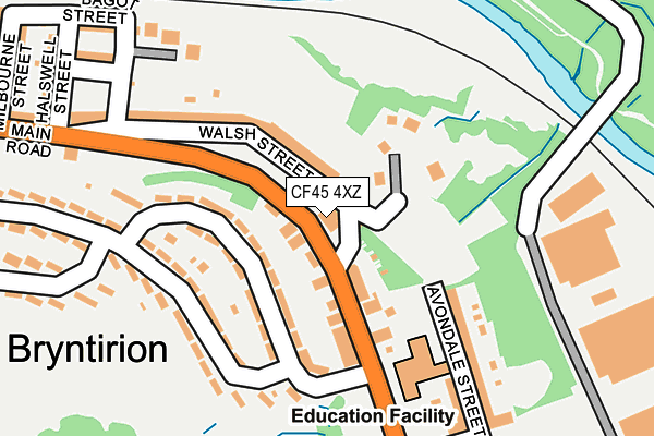 CF45 4XZ map - OS OpenMap – Local (Ordnance Survey) CF45 4XZ map - OS OpenMap – Local (Ordnance Survey)