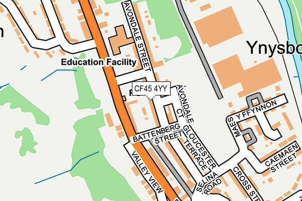 CF45 4YY map - OS OpenMap – Local (Ordnance Survey) CF45 4YY map - OS OpenMap – Local (Ordnance Survey)