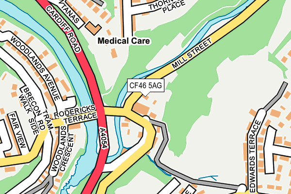 CF46 5AG map - OS OpenMap – Local (Ordnance Survey) CF46 5AG map - OS OpenMap – Local (Ordnance Survey)