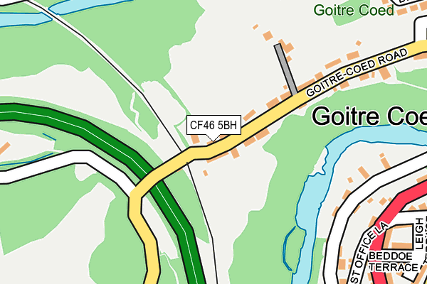 CF46 5BH map - OS OpenMap – Local (Ordnance Survey) CF46 5BH map - OS OpenMap – Local (Ordnance Survey)