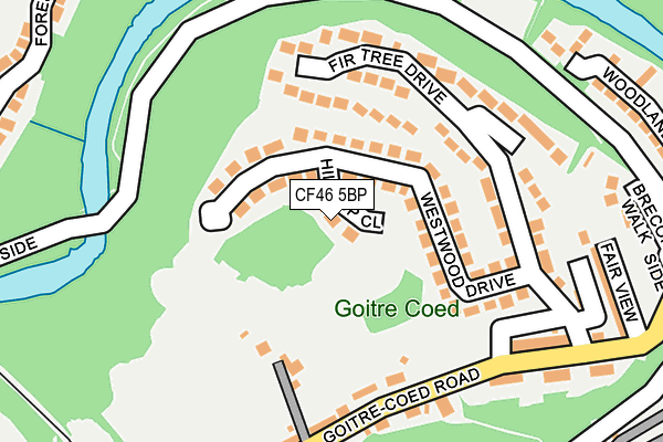 CF46 5BP map - OS OpenMap – Local (Ordnance Survey) CF46 5BP map - OS OpenMap – Local (Ordnance Survey)