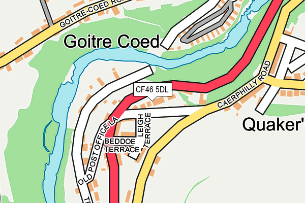 CF46 5DL map - OS OpenMap – Local (Ordnance Survey) CF46 5DL map - OS OpenMap – Local (Ordnance Survey)