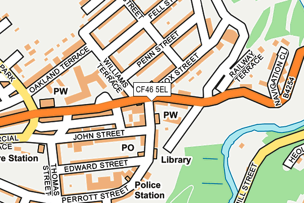 CF46 5EL map - OS OpenMap – Local (Ordnance Survey) CF46 5EL map - OS OpenMap – Local (Ordnance Survey)