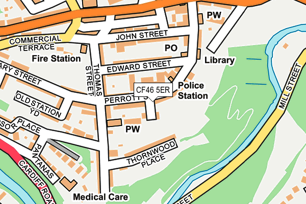 CF46 5ER map - OS OpenMap – Local (Ordnance Survey)
