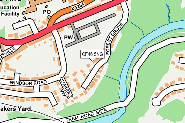 CF46 5NG map - OS OpenMap – Local (Ordnance Survey) CF46 5NG map - OS OpenMap – Local (Ordnance Survey)