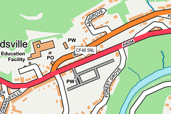 CF46 5NL map - OS OpenMap – Local (Ordnance Survey) CF46 5NL map - OS OpenMap – Local (Ordnance Survey)