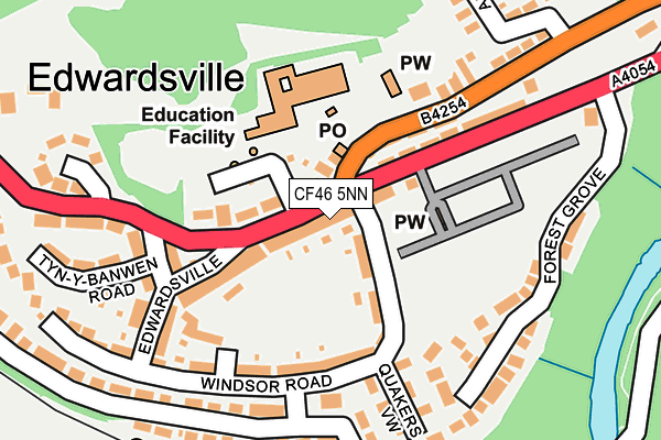 CF46 5NN map - OS OpenMap – Local (Ordnance Survey) CF46 5NN map - OS OpenMap – Local (Ordnance Survey)