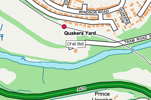 CF46 5NS map - OS OpenMap – Local (Ordnance Survey)