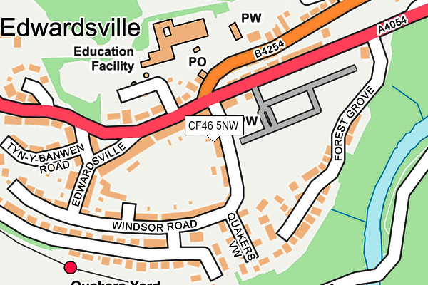 CF46 5NW map - OS OpenMap – Local (Ordnance Survey) CF46 5NW map - OS OpenMap – Local (Ordnance Survey)