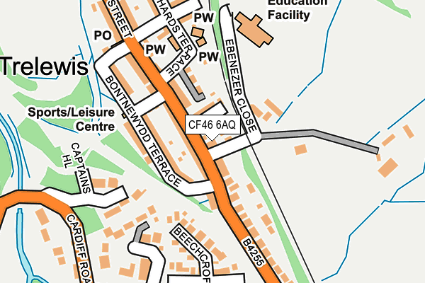 CF46 6AQ map - OS OpenMap – Local (Ordnance Survey) CF46 6AQ map - OS OpenMap – Local (Ordnance Survey)