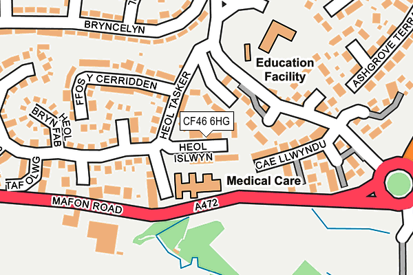 CF46 6HG map - OS OpenMap – Local (Ordnance Survey) CF46 6HG map - OS OpenMap – Local (Ordnance Survey)