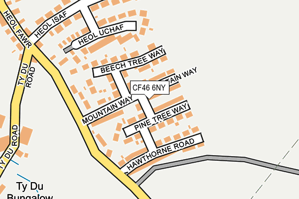 CF46 6NY map - OS OpenMap – Local (Ordnance Survey) CF46 6NY map - OS OpenMap – Local (Ordnance Survey)