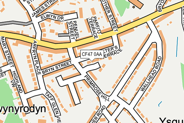CF47 0AA map - OS OpenMap – Local (Ordnance Survey) CF47 0AA map - OS OpenMap – Local (Ordnance Survey)