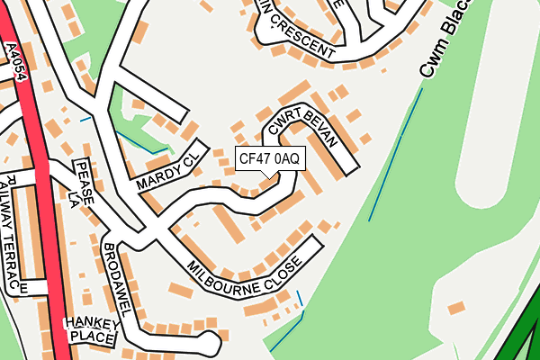 CF47 0AQ map - OS OpenMap – Local (Ordnance Survey) CF47 0AQ map - OS OpenMap – Local (Ordnance Survey)