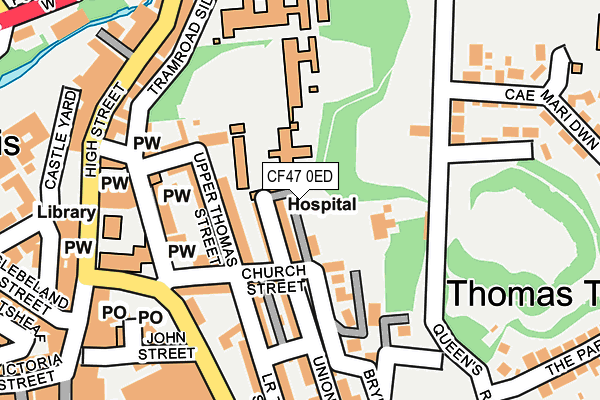 CF47 0ED map - OS OpenMap – Local (Ordnance Survey)