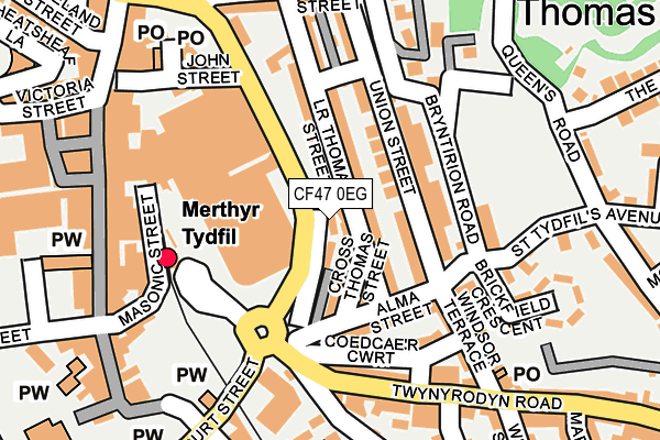 CF47 0EG map - OS OpenMap – Local (Ordnance Survey) CF47 0EG map - OS OpenMap – Local (Ordnance Survey)