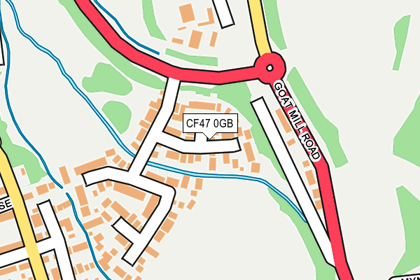 CF47 0GB map - OS OpenMap – Local (Ordnance Survey) CF47 0GB map - OS OpenMap – Local (Ordnance Survey)