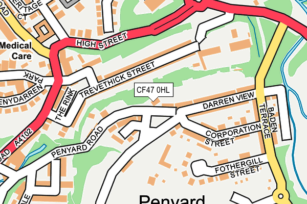 CF47 0HL map - OS OpenMap – Local (Ordnance Survey) CF47 0HL map - OS OpenMap – Local (Ordnance Survey)