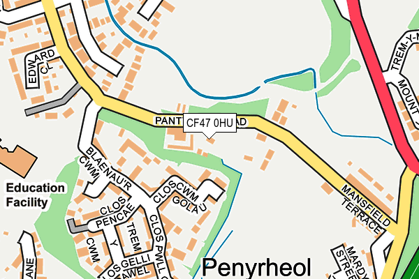 CF47 0HU map - OS OpenMap – Local (Ordnance Survey) CF47 0HU map - OS OpenMap – Local (Ordnance Survey)