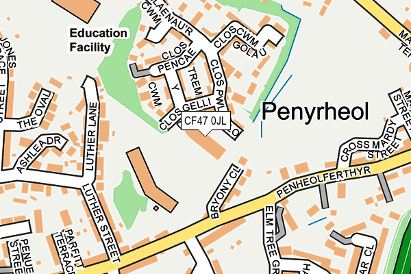 CF47 0JL map - OS OpenMap – Local (Ordnance Survey) CF47 0JL map - OS OpenMap – Local (Ordnance Survey)