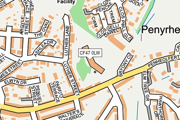 CF47 0LW map - OS OpenMap – Local (Ordnance Survey) CF47 0LW map - OS OpenMap – Local (Ordnance Survey)