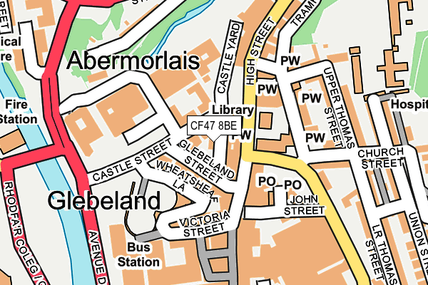 CF47 8BE map - OS OpenMap – Local (Ordnance Survey) CF47 8BE map - OS OpenMap – Local (Ordnance Survey)