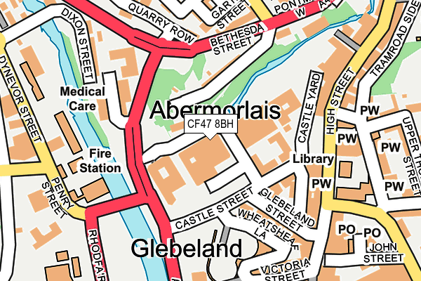 CF47 8BH map - OS OpenMap – Local (Ordnance Survey) CF47 8BH map - OS OpenMap – Local (Ordnance Survey)