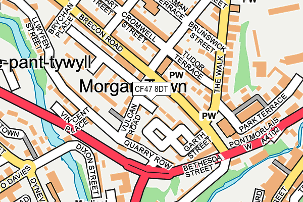 CF47 8DT map - OS OpenMap – Local (Ordnance Survey) CF47 8DT map - OS OpenMap – Local (Ordnance Survey)