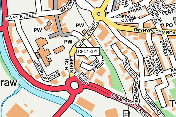 CF47 8DY map - OS OpenMap – Local (Ordnance Survey) CF47 8DY map - OS OpenMap – Local (Ordnance Survey)