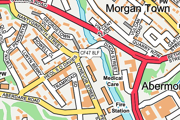 CF47 8LF map - OS OpenMap – Local (Ordnance Survey) CF47 8LF map - OS OpenMap – Local (Ordnance Survey)