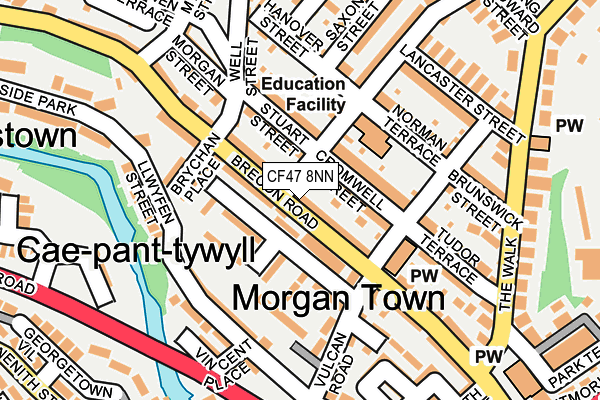 CF47 8NN map - OS OpenMap – Local (Ordnance Survey) CF47 8NN map - OS OpenMap – Local (Ordnance Survey)