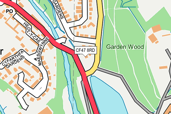 CF47 8RD map - OS OpenMap – Local (Ordnance Survey) CF47 8RD map - OS OpenMap – Local (Ordnance Survey)