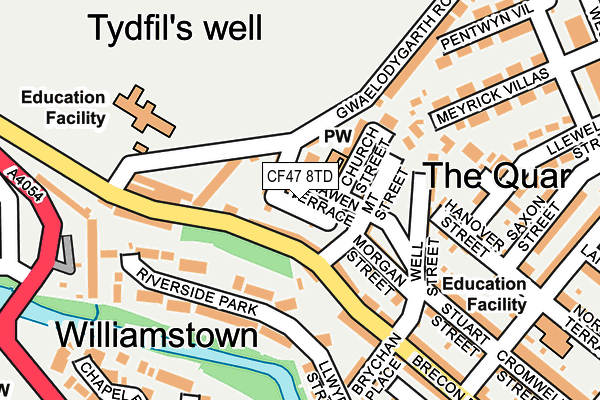 CF47 8TD map - OS OpenMap – Local (Ordnance Survey) CF47 8TD map - OS OpenMap – Local (Ordnance Survey)