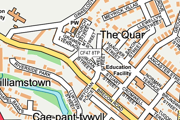 CF47 8TP map - OS OpenMap – Local (Ordnance Survey) CF47 8TP map - OS OpenMap – Local (Ordnance Survey)