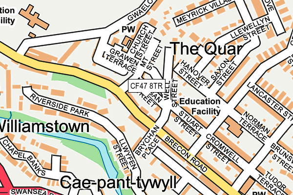 CF47 8TR map - OS OpenMap – Local (Ordnance Survey) CF47 8TR map - OS OpenMap – Local (Ordnance Survey)