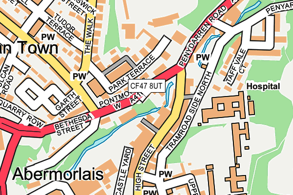 CF47 8UT map - OS OpenMap – Local (Ordnance Survey) CF47 8UT map - OS OpenMap – Local (Ordnance Survey)