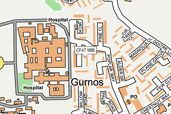 CF47 9BB map - OS OpenMap – Local (Ordnance Survey) CF47 9BB map - OS OpenMap – Local (Ordnance Survey)